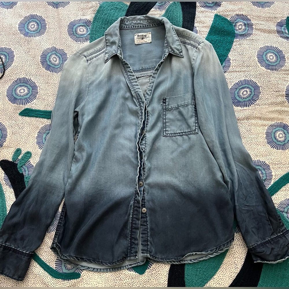 Jean ombré shirt from Anthropologie